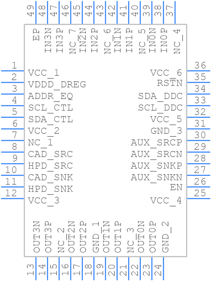SN75DP130SSRGZR - Texas Instruments - PCB symbol