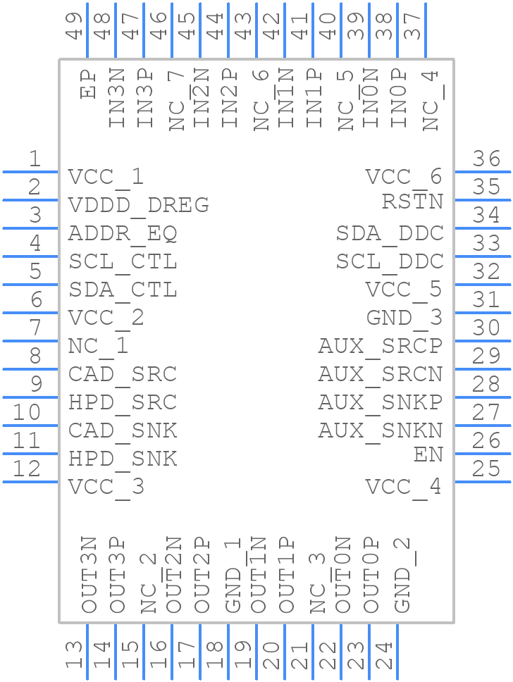 SN75DP130SSRGZT - Texas Instruments - PCB symbol