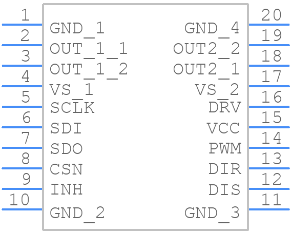 TLE6209R - Infineon - PCB symbol