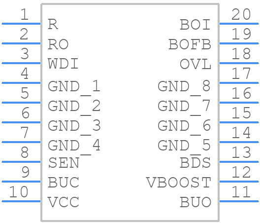 TLE6711GL - Infineon - PCB symbol