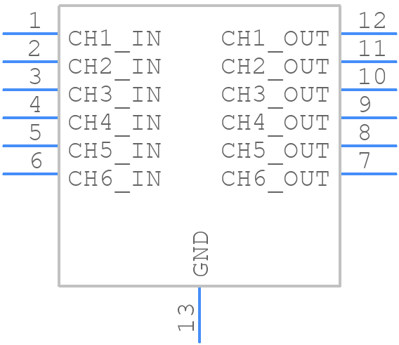TPD6F003DQDR - Texas Instruments - PCB symbol