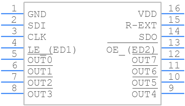 TLC5916ID - Texas Instruments - PCB symbol