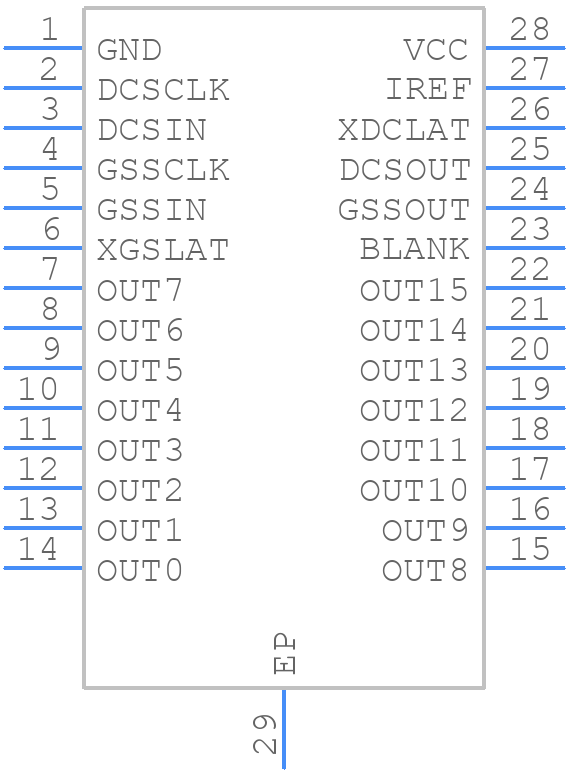TLC5942PWP - Texas Instruments - PCB symbol