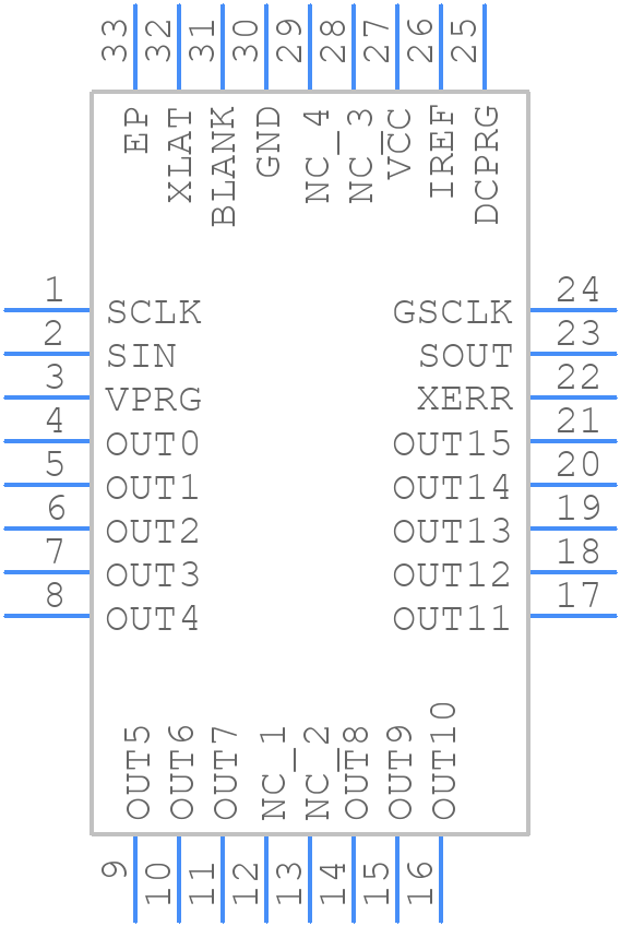 TLC5940QRHBREP - Texas Instruments - PCB symbol