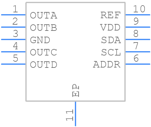 MAX5816ATB+T - Analog Devices - PCB symbol