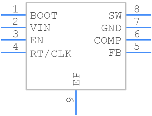 TPS54360DDA - Texas Instruments - PCB symbol
