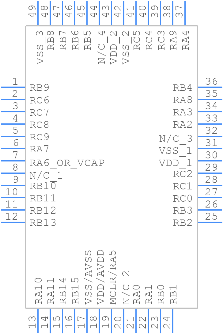 PIC24F32KA304-I/MV - Microchip - PCB symbol