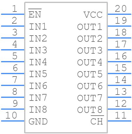 MAX6818EAP+T - Analog Devices - PCB symbol