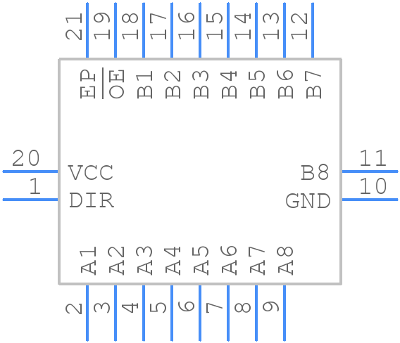 SN74LVC245ARGYR - Texas Instruments - PCB symbol