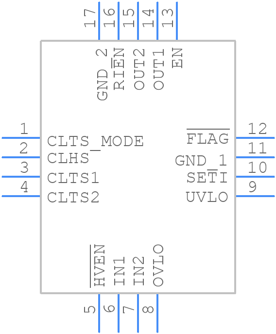MAX14588ETE+ - Analog Devices - PCB symbol