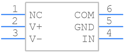 MAX4529CUT+T - Analog Devices - PCB symbol