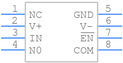 MAX4564EKA+T - Analog Devices - PCB symbol
