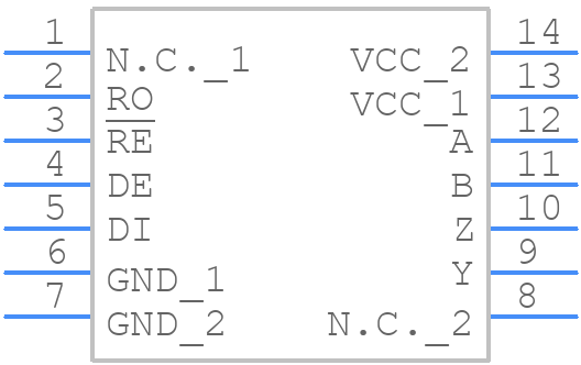 MAX3491CSD+T - Analog Devices - PCB symbol