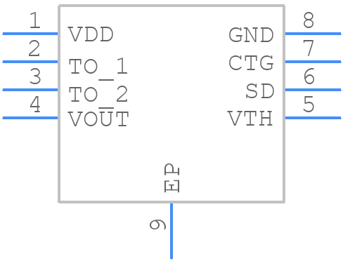 DS600U+T&R - Analog Devices - PCB symbol