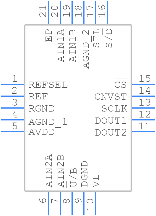 MAX1377ATP+ - Analog Devices - PCB symbol