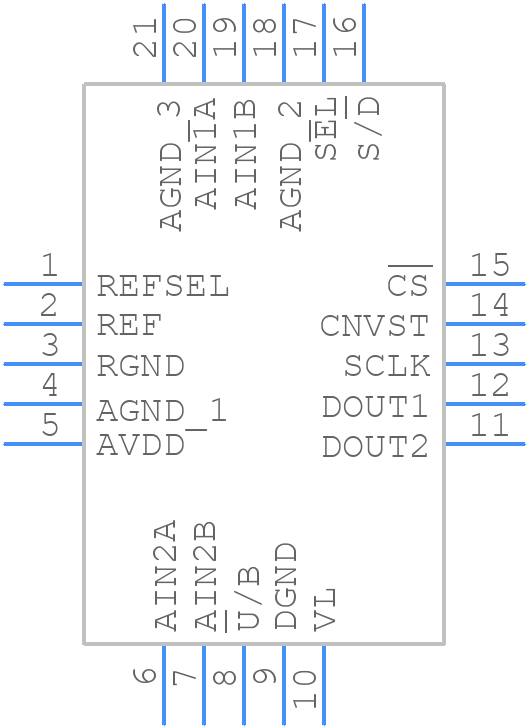 MAX1379ATP+ - Analog Devices - PCB symbol