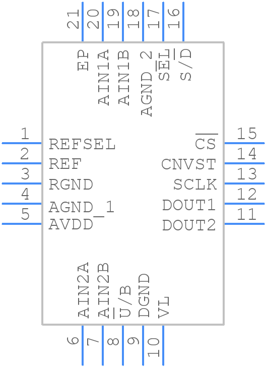 MAX1379ATP+T - Analog Devices - PCB symbol