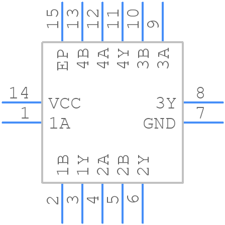 SN74LVC32ARGYR - Texas Instruments - PCB symbol