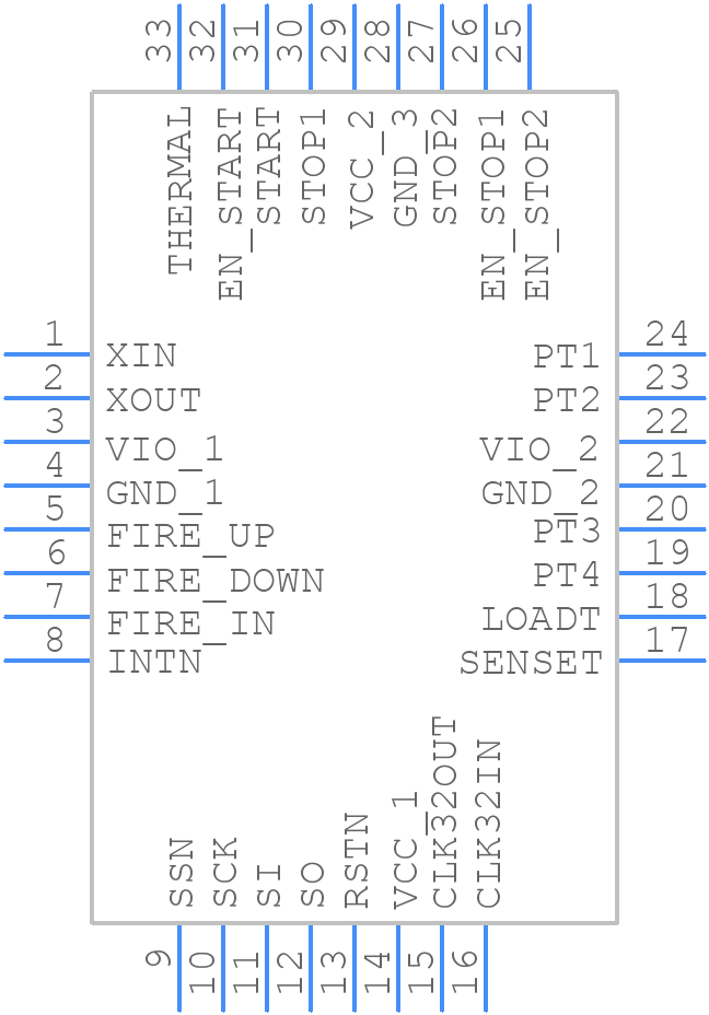 TDC-GP22 T&R - ams OSRAM - PCB symbol