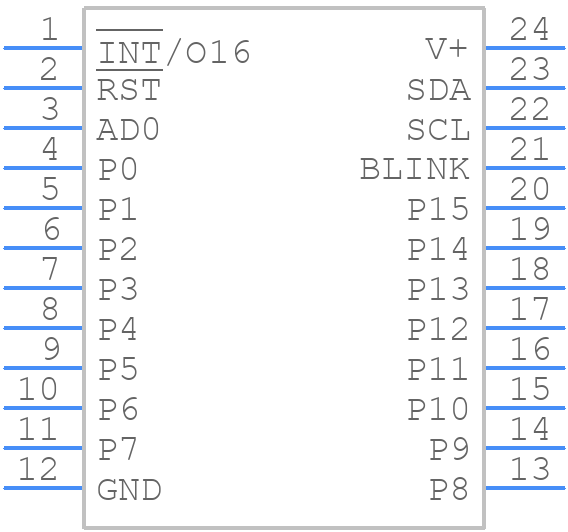 MAX7314AEG+T - Analog Devices - PCB symbol