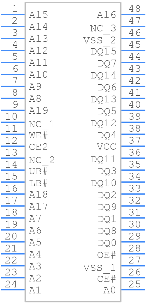 AS6C1616-55TIN - Alliance Memory - PCB symbol