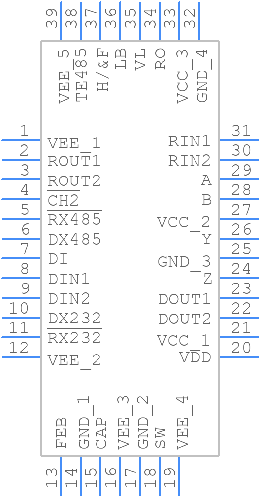 LTC2871IUHF#PBF - Analog Devices - PCB symbol