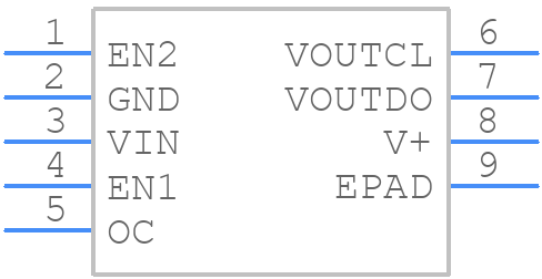 TPS22949ADRGR - Texas Instruments - PCB symbol