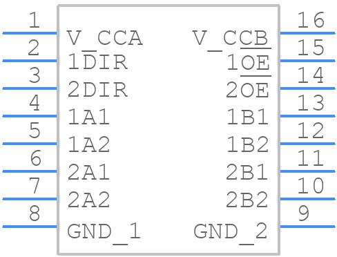 SN74AVC4T245PWT - Texas Instruments - PCB symbol
