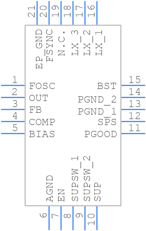 MAX20002ATPA/V+ - Analog Devices - PCB symbol