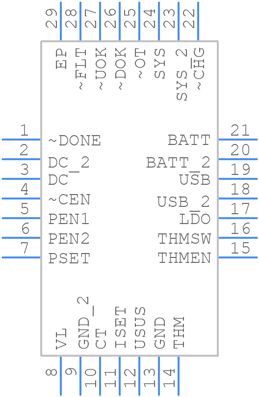 MAX8934EETI+ - Analog Devices - PCB symbol