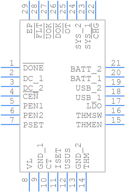 MAX8934EETI+T - Analog Devices - PCB symbol