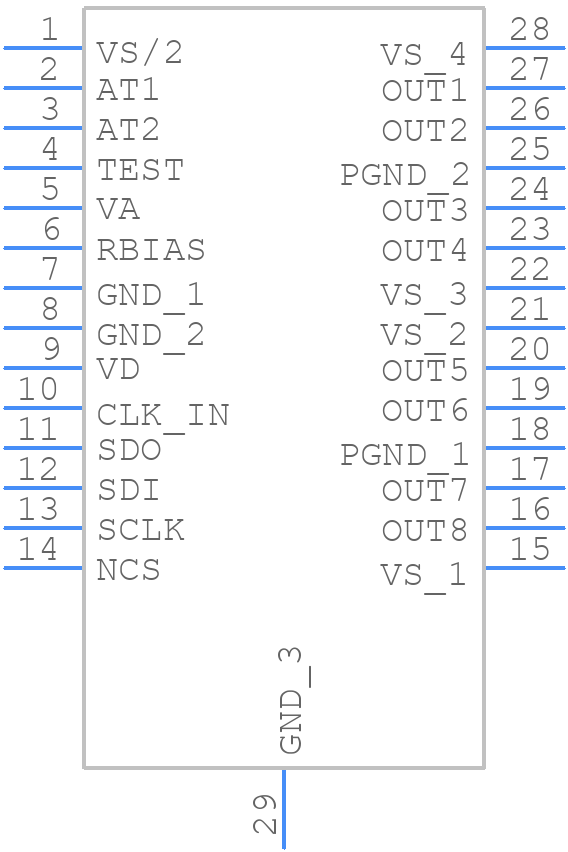 TPIC84125TPWPRQ1 - Texas Instruments - PCB symbol