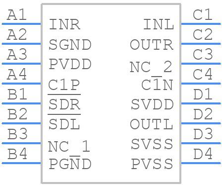 TPA4411YZHT - Texas Instruments - PCB symbol