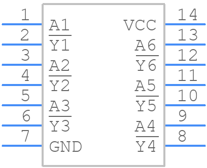 MC74VHC04DTR2G - onsemi - PCB symbol