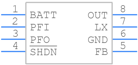 MAX1678EUA+ - Analog Devices - PCB symbol