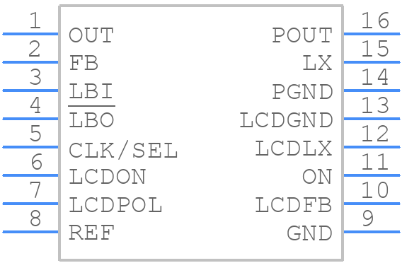 MAX1677EEE+ - Analog Devices - PCB symbol