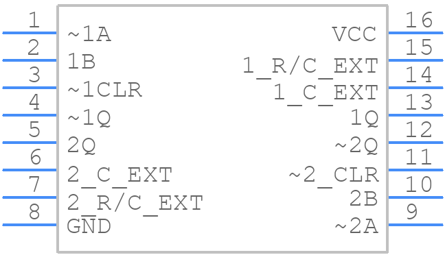 M74HC221RM13TR - STMicroelectronics - PCB symbol