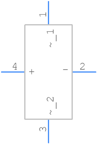 W04G - Diodes Incorporated - PCB symbol