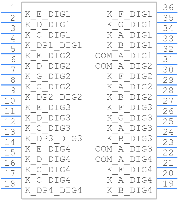 CA56-11YWA - Kingbright - PCB symbol