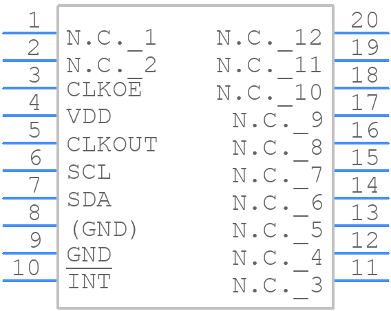 RTC-8564JE:B3ROHS - Epson Timing - PCB symbol