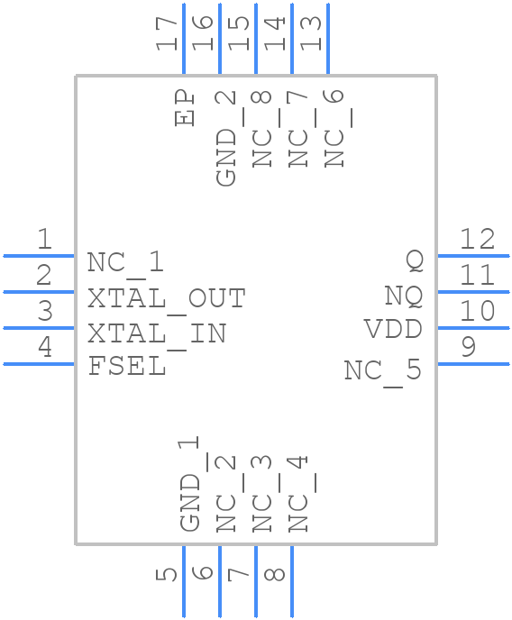 844201BKI-45LF - Renesas Electronics - PCB symbol