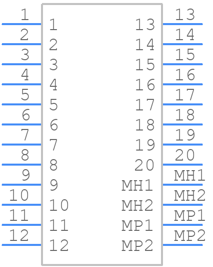 DF12-20DS-0.5V(86) - Hirose - PCB symbol
