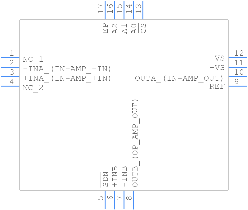 AD8231TCPZ-EP-R7 - Analog Devices - PCB symbol