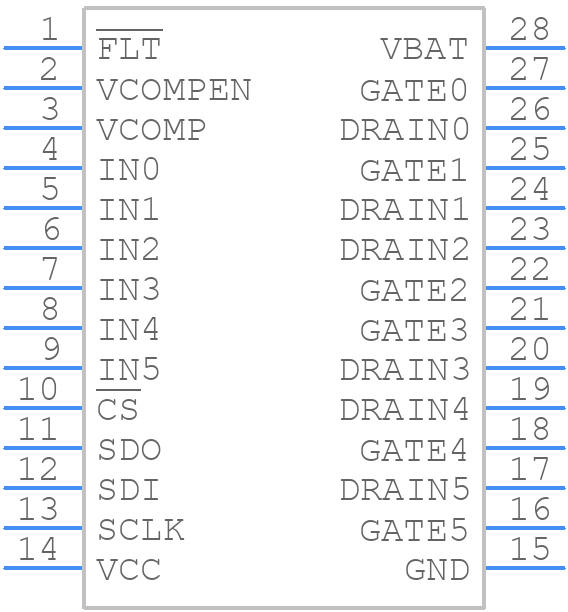 TPIC46L01DBR - Texas Instruments - PCB symbol