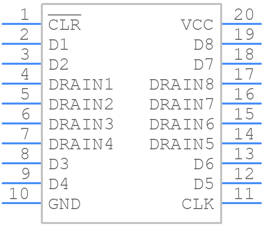 TPIC6273DWR - Texas Instruments - PCB symbol