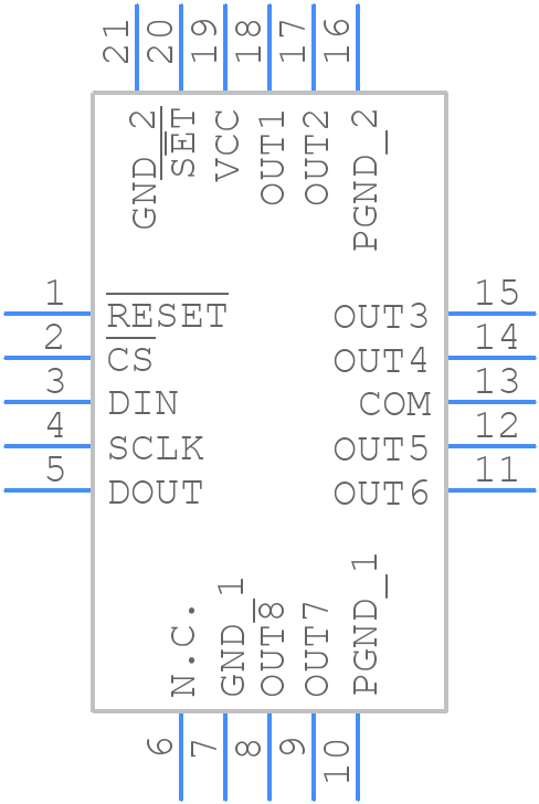 MAX4820ETP - Analog Devices - PCB symbol