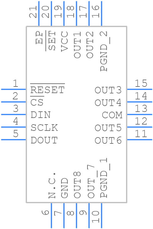 MAX4820ETP+T - Analog Devices - PCB symbol