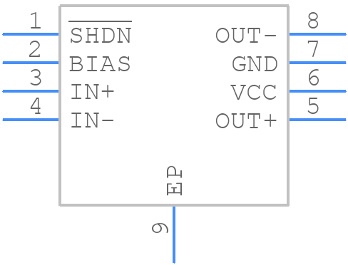 MAX9716ETA+T - Analog Devices - PCB symbol