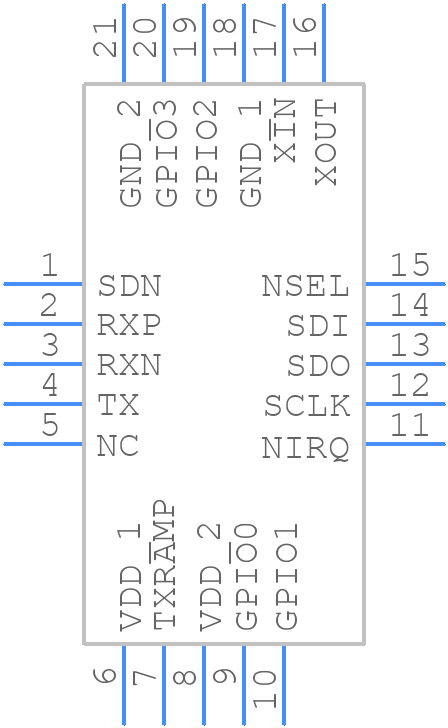 Si4461-C2A-GMR - Silicon Labs - PCB symbol
