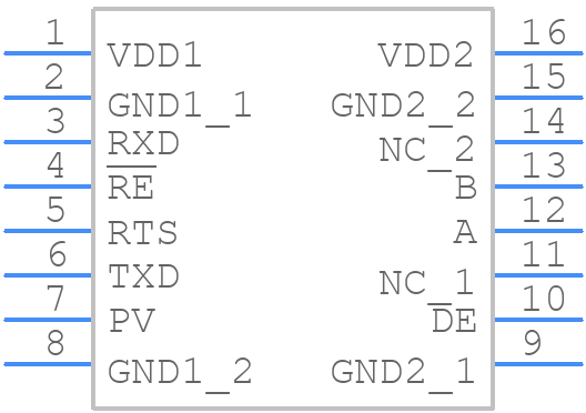 ADM2486BRWZ - Analog Devices - PCB symbol